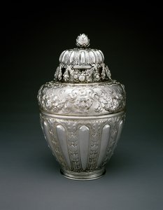 Ingefærkrukke med lokk, ca. 1677 (sterling sølv) av Jacob Bodendick