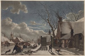 Vinternatt i en nederlandsk by