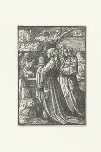 De tre Maryene ved den tomme graven The Little Passion (serietittel) av Jacob Cornelisz van Oostsanen