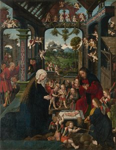 Tilbedelsen av Kristusbarnet, ca. 1515. av Jacob Cornelisz. van Oostsanen