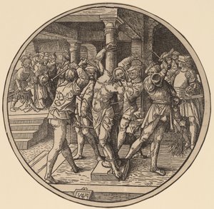 Kristi flagellasjon og Kristus før Pilatus av Jacob Cornelisz van Oostsanen