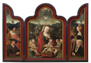 Tryptich av Pompeius Otto og hans kone Gerbich Claesdr (olje på panel) av Jacob Cornelisz van Oostsanen