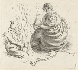 Melkende kvinne Studietrykk / Etudes gravées (serietittel)