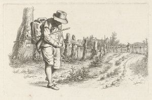 Reisende på en landevei Studietrykk / Etudes gravées (serietittel) av Jacob Ernst Marcus