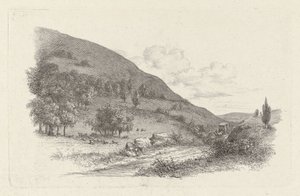 Vogn i et landskap Studietrykk / Etudes gravées (serietittel) av Jacob Ernst Marcus