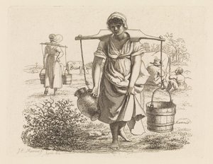 To melkepiker Etudes gravées (serietittel) av Jacob Ernst Marcus