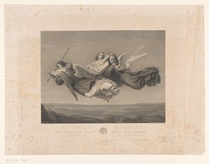Saint Catherine of Alexandria båret til himmelen av engler av Jacob Felsing