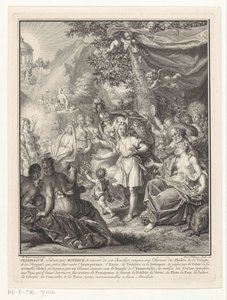 Allegorisk representasjon med Telemachus og Minerva Tittelside for: François de Fénelon, Les avantures de Telemaque, 1734