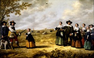 Portrett av en familie i et landskap av Jacob Gerritsz Cuyp