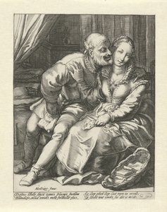Avvisning av en gammel mann av Jacob Goltzius (II)