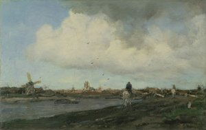 Landskap med vindmøller, 1890-5
