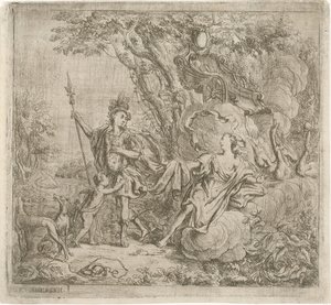 Venus prøver å stoppe Adonis fra å jakte av Jacob Herreyns (I)