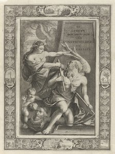Fantasi temmer fars tid Tittelside for: J.C. Weyerman. Livsbeskrivelsene til de nederlandske kunstmalerne og kunstmalerne, 1729