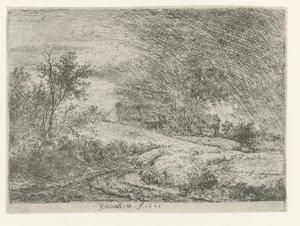 Landskap med gård av Jacob van Ruisdael