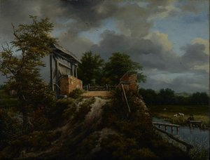 Bro med en sluse, 1648-9 av Jacob van Ruisdael