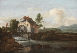 Landskap med vannmølle, ca. 1680