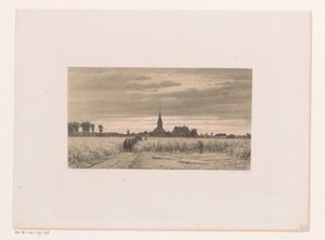 Begravelsesfølge i en kornåker