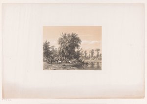 Hvilende kyr ved vannet av Jacob Jan van der Maaten