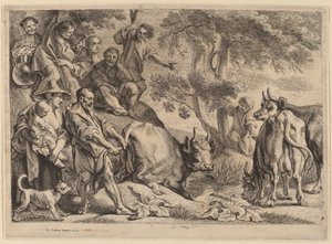 Cacus som raner storfeet til Hercules av Jacob Jordaens