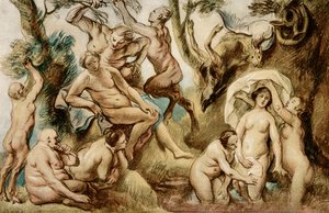 Diana bader av Jacob Jordaens