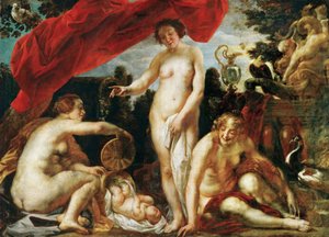 Døtrene til Kekrops finner lille Erichthonios av Jacob Jordaens