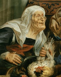 Jesus driver kjøpmennene ut av tempelet (olje på lerret) av Jacob Jordaens