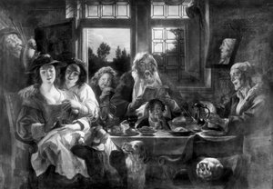 Muntert selskap av Jacob Jordaens