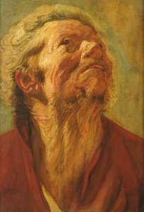 Studie av et hode, eller hode til en apostel, ca. 1620