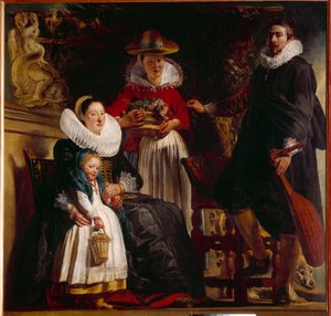 Kunstnerens familiemaleri av Jacob Jordaens (1593-1678) 1621 søn. 1,81x1,87 m Madrid, Prado-museet av Jacob Jordaens