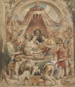 Banketten til Anthony og Cleopatra, 1600-tallet. av Jacob Jordaens