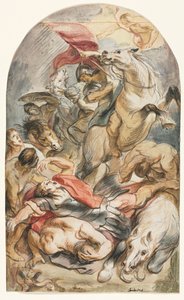 Konverteringen av Saul med rytter og banner, ca. 1645-1647. av Jacob Jordaens