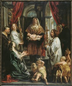 Presentasjonen i tempelet. av Jacob Jordaens