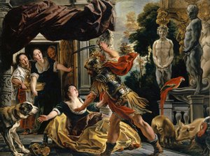 Ulysses truer Circe, ca. 1630-35 av Jacob Jordaens
