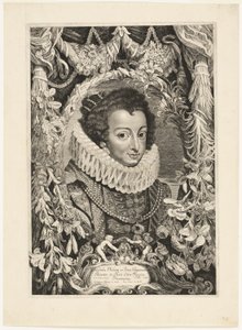 Elisabeth av Bourbon, dronning av Spania, plate 13 fra Duces Burgundiae (Dukes of Burgundy)