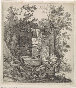 Falleferdig steinport i et landskap Landskap (serietittel) av Jacob Lutma