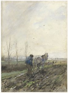Pløyende bonde