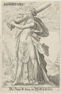 Kracht (styrke) Styrke (tittel på objekt) av Jacob Matham (attributed to)
