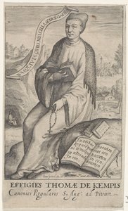 Portrett van Thomas i Kempis av Jacob Matham (attributed to)