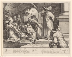Tilbedelse av hyrdene av Jacob Matham