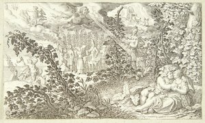 Bakkus og Ariadne av Jacob Matham