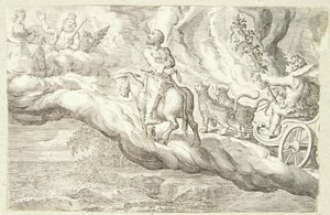 Bacchus og Vulcan vender tilbake til Olympus av Jacob Matham