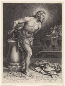 Kristus på piskepælen av Jacob Matham