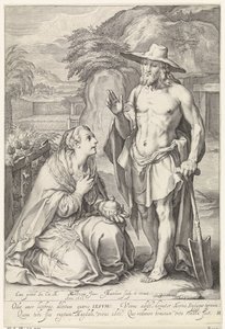 Kristus viser seg for Maria Magdalena (Noli me tangere) av Jacob Matham