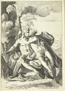 Eros og Anteros av Jacob Matham