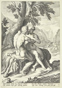 Herkules og Dejanira av Jacob Matham