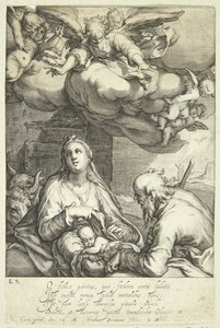 Jesu fødsel av Jacob Matham