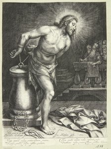 Jesus ved søylen (etter hudflettingen) av Jacob Matham