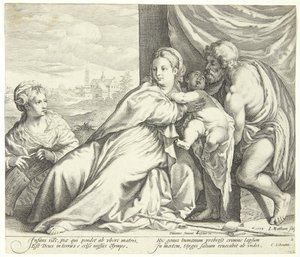 Madonna og barn med St. Johannes døperen og St. Catherine av Jacob Matham