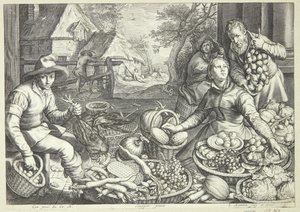 Markedsscene av Jacob Matham