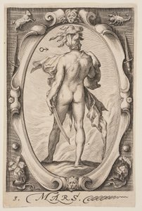 Mars, fra De syv planetene av Jacob Matham
